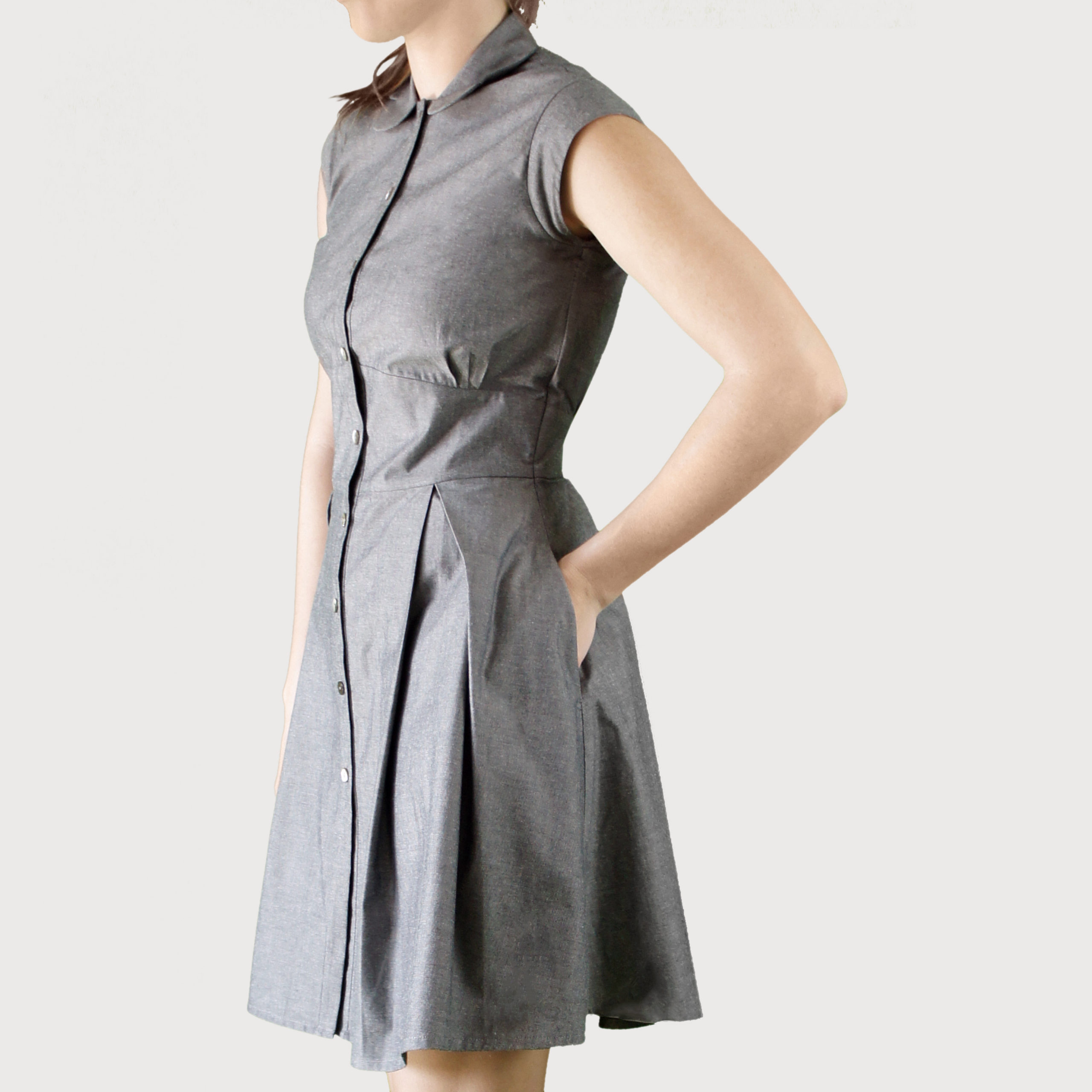 FLOWY DRESS DENIM – organic cotton